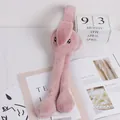 Paraorecchi a forma di coniglio in peluche rosa per bambine con ricamo morbido - Rosa Antico