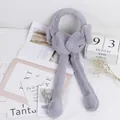 Paraorecchie a forma di elefante in peluche grigio per bambini con orecchie mobili - Grigio
