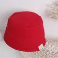 Sombrero de pescador rojo para niños en lona con parche de cara sonriente y Vitao - Talla única / Rojo