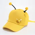 Gorra de béisbol amarilla para bebé con antenas de abeja y correa ajustable para niños - Talla única / Amarillo