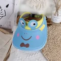 Blue cartoon frog sun visor for girls with adjustable strap and cute 3D details - Frog