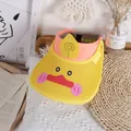 Kids yellow cartoon duck sun visor hat with cute crown and open top design for summer - Duck