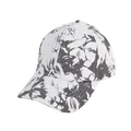 Casquette de baseball avec imprimé tie-dye abstrait noir et blanc et visière courbée - Taille unique / Camouflage Blanc