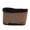 Brown knitted neck warmer with fleece lining and embroidered shy lettering detail - One Size / Khaki Neck Warmer