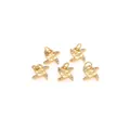 Set of five 18K gold-plated windmill pendants with cubic zirconia for jewelry making - Gold