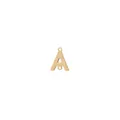 Macro shot of 18K gold plated letter A connector with double loops for DIY jewelry - Letter A