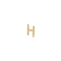 Detailed macro view of 18K gold plated letter H connector for DIY jewelry making - Letter H