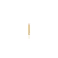Minimalist 18K gold plated copper rectangle letter connector with dual attachment loops - Letter I