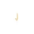18K gold plated letter J connector for DIY jewelry necklaces with double loops - Letter J