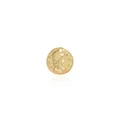 18K gold plated coin pendant featuring a classic goddess relief and zircon accents - Gold