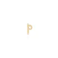 Golden letter P connector with high polish finish for DIY necklace jewelry making - Letter P
