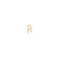 18K gold-plated letter R connector with double loops for DIY jewelry making - Letter R