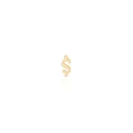 Polished 18K gold-plated copper letter S connector for DIY jewelry necklace and bracelet - Letter S