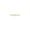 18K gold-plated letter D connector pendant with white cubic zirconia inlay for DIY jewelry - Style C