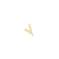 18K gold plated copper letter V connector pendant for DIY jewelry necklace making - Letter V