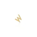 18K gold plated letter W connector charm for DIY necklace and jewelry making - Letter W