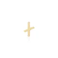 18K gold-plated letter X jewelry connector for DIY necklaces and bracelets - Letter X
