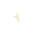 Minimalist 18K gold plated letter Y connector pendant for DIY jewelry necklace design - Letter Y