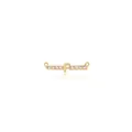 Ciondolo lettera F placcato oro 18K con zirconi per creazione di gioielli - Stile F
