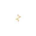 18K gold-plated copper letter Z jewelry connector with double rings for DIY necklaces - Letter Z