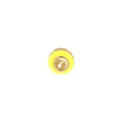 Exquisite 18K gold plated bead connector with yellow enamel and sparkling zircon stone - Yellow