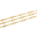 18K gold-plated rectangular links chain for DIY jewelry making and necklace crafts - Gold