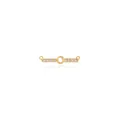 Ciondolo lettera O placcato oro 18K con pietre di zirconia cubica trasparenti - Stile O