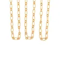 18K gold-plated chunky oval link chain for DIY jewelry making and necklace crafts - Gold