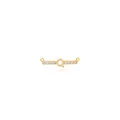 Ciondolo lettera Q placcato oro 18K con pietre di zirconia per creazione gioielli - Stile Q