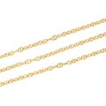 Catena a maglie a naso di maiale in rame placcato oro 18K per gioielli fai-da-te - Oro