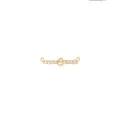 Pendente lettera S placcato oro 18K con zirconi lucidi per creazioni di gioielli fai da te - Stile S
