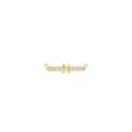 Ciondolo con lettera X placcato oro 18K con pietre di zircone per creazione gioielli - Stile X