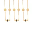 18K gold plated unfinished chain with round discs and beads for DIY necklace making - Gold