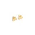 Polished 18K gold-plated triangular metal spacer beads for DIY jewelry making - Gold