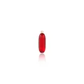 Pendentif ovale en zircon rouge plaqué or 18 carats avec cristal facetté élégant - Rouge Rubis