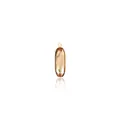 Pendentif ovale en cristal de couleur champagne plaqué or 18 carats avec zircons - Ambre