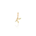 Artistic gold-plated letter K pendant with sparkling zircon and glossy mirror finish - Letter K