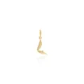 18K gold plated zircon 26 alphabet letter pendant with textured wing design - L