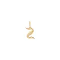 Artistic letter S pendant in 18K gold plated finish with textured surface and zircons - Letter Z