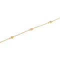 Collana a catena O placcata in oro 18 carati con pietre di zircone a cuore - Stile Cuore / 4.8x9x1.5mm