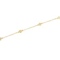 Dettaglio della catena placcata oro 18K con pendenti a fiore a quattro petali in zircone - 5.8x10x1.3mm