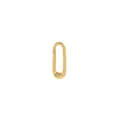 Polished 18K gold-plated oval carabiner spring clasp for DIY necklaces and bracelets - Gold