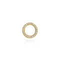 18K gold plated geometric ring pendant with micro-paved white zircons on white background - Gold