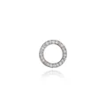 Elegant 18K gold-plated geometric circular pendant featuring pavé micro-set cubic zirconia - White Gold