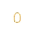 Polished 18K gold plated oval carabiner spring clasp for DIY necklace and jewelry making - Gold