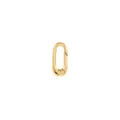 18K gold-plated oval carabiner spring clasp for jewelry necklaces and bracelets - Gold
