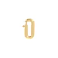 Polished 18K gold-plated oval carabiner clasp with spring ball screw lock for DIY jewelry - Oval Screw Clasp / Gold
