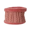 Winter thermal knit neck warmer for kids in coral pink with cozy fleece lining - Neck Warmer / Neck Warmer / Dusky Pink