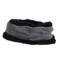 Cache-col tricoté pour homme en gris avec doublure épaisse en polaire noire pour l'hiver - Écharpe Grise