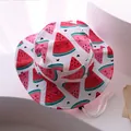 Chapeau de soleil enfant blanc avec motif pastèque et cordon réglable coupe-vent - Taille unique / Pastèque Blanche